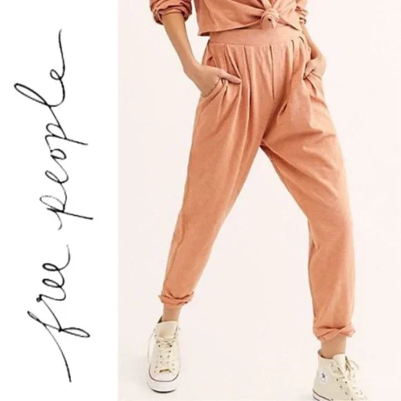 Free People Beach Culver City Pleated Harem Lounge Pants - Picture 2 of 9